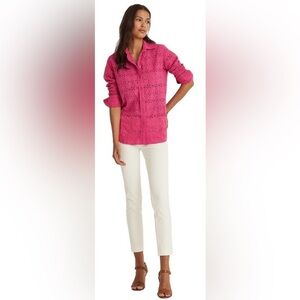 Lauren RALPH LAUREN black Label PINK button UP versatile BLOUSE EUC Medium $145